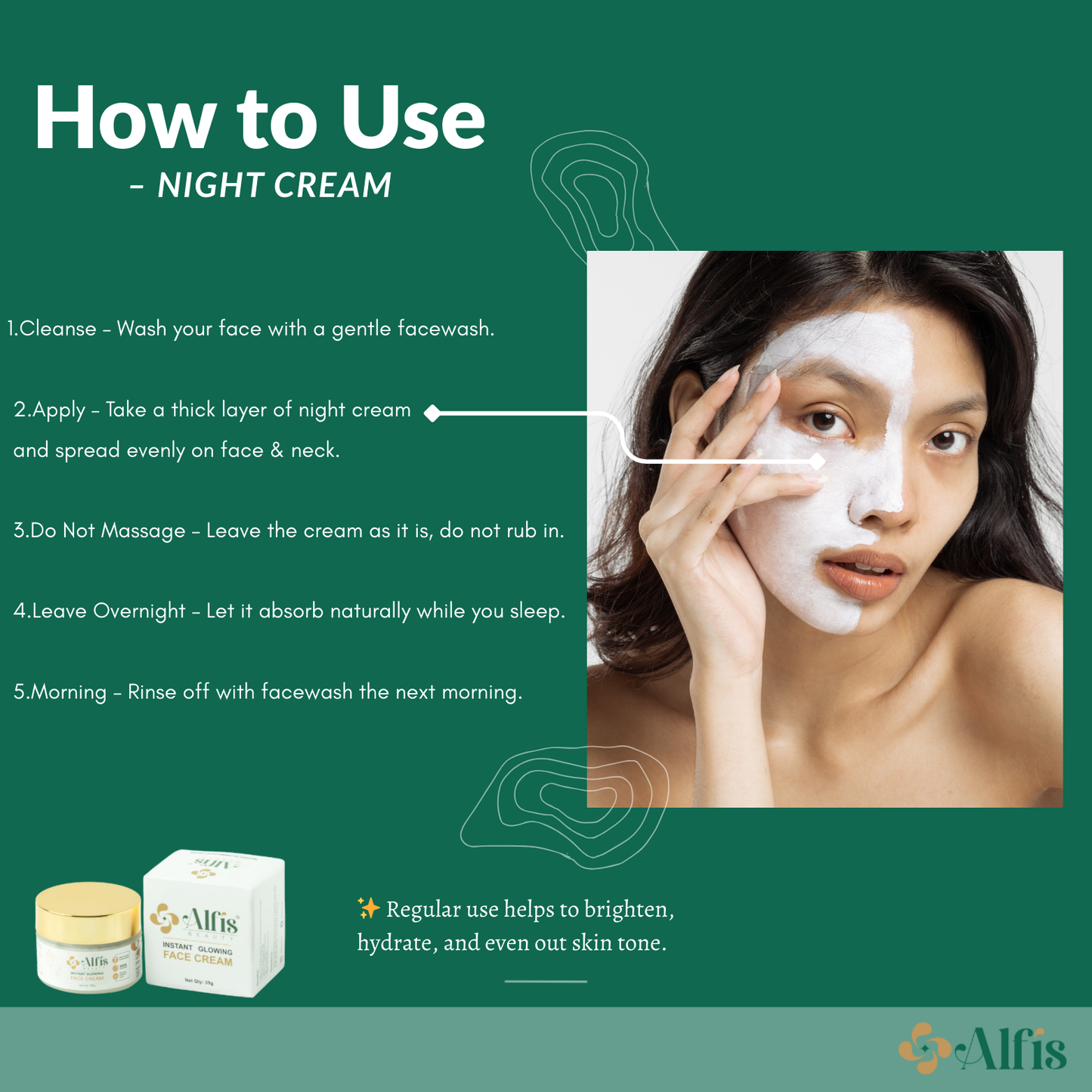 How to use night cream