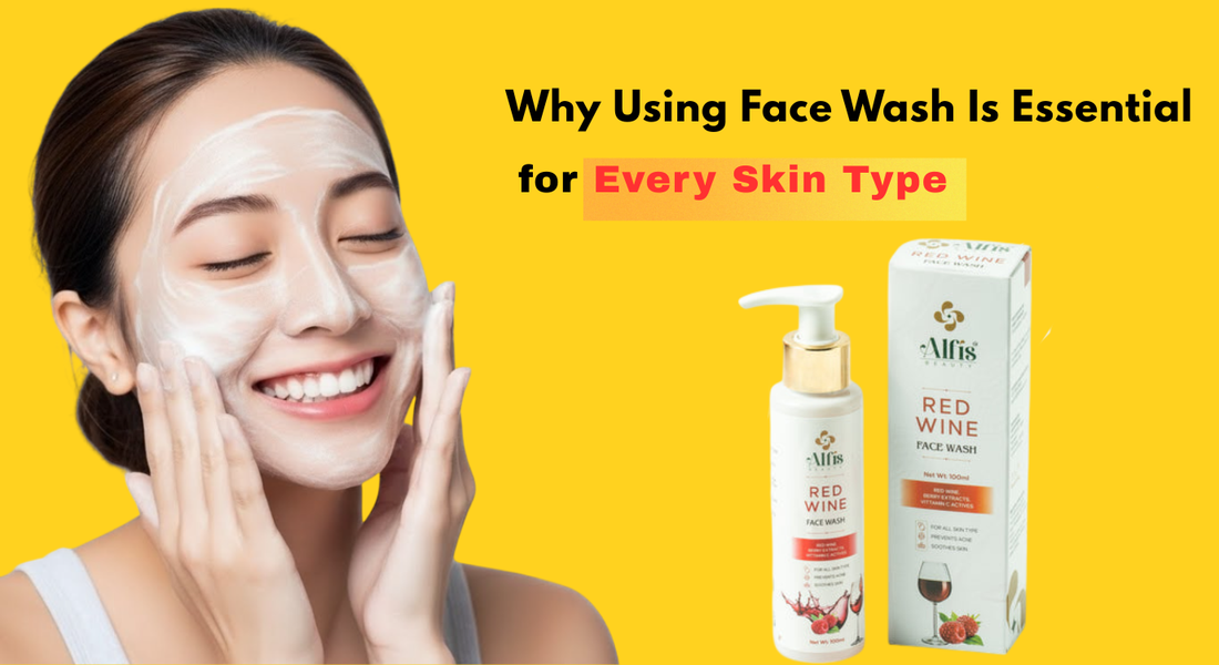 Daily facial cleansing with Alfis Beauty face wash to remove impurities and support healthy skin 