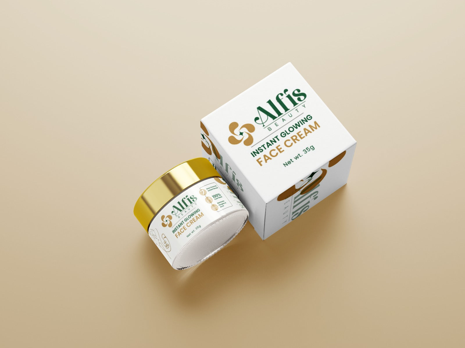 Alfis Beauty Face Glowing kit | 1 Glowing Cream + 1 Facewash
