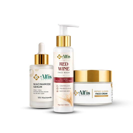 Alfis Beauty Glow Combo (Cleanser + Serum + Cream)