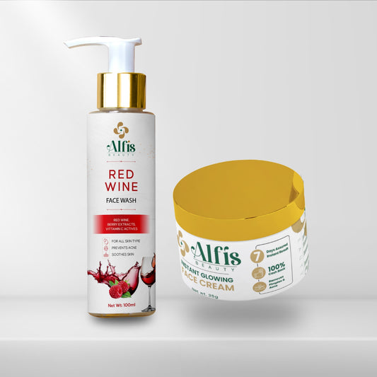 Alfis Beauty Face Glowing kit | 1 Glowing Cream + 1 Facewash