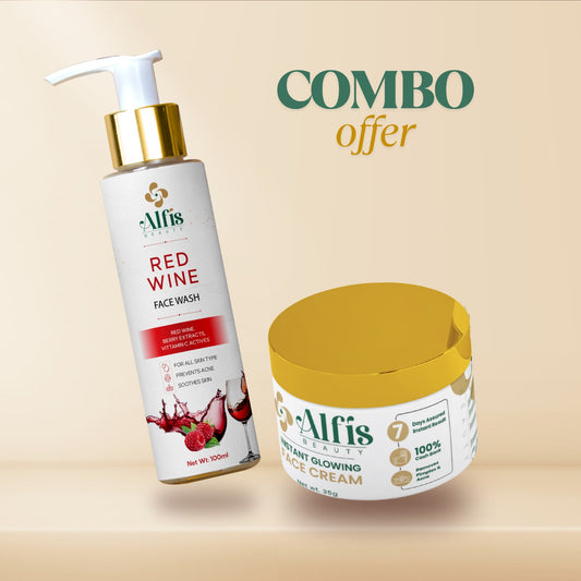Alfis Beauty Face Glowing kit | 1 Glowing Cream + 1 Facewash