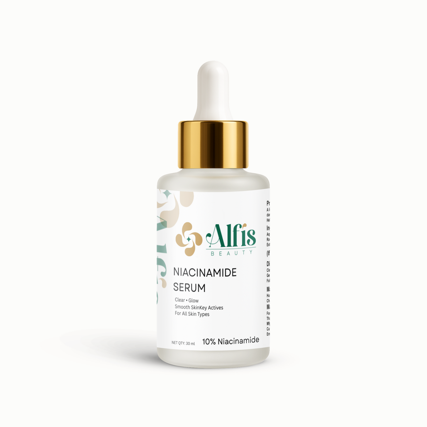 Alfis Beauty Niacinamide Face Serum 30ml for acne and oil control
