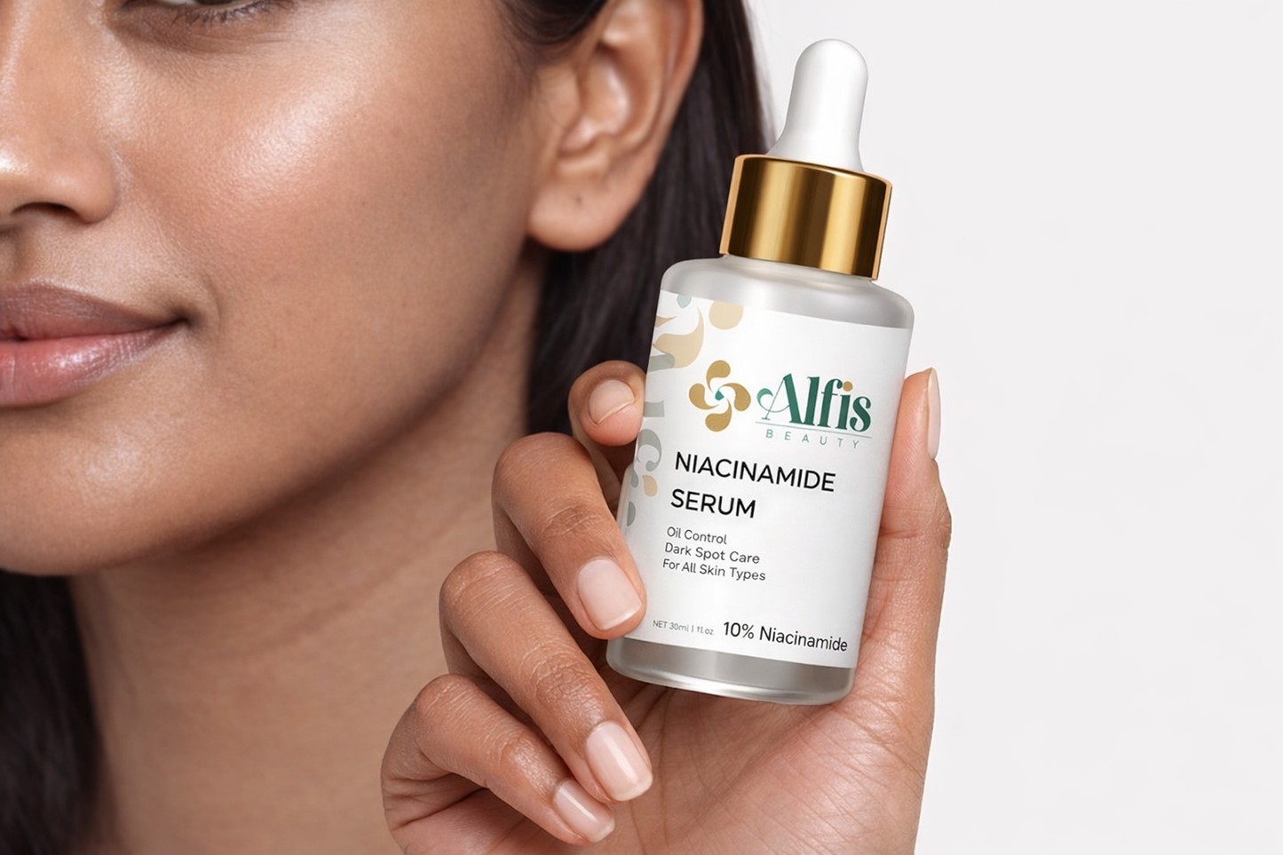 Clear and glowing skin results using niacinamide face serum