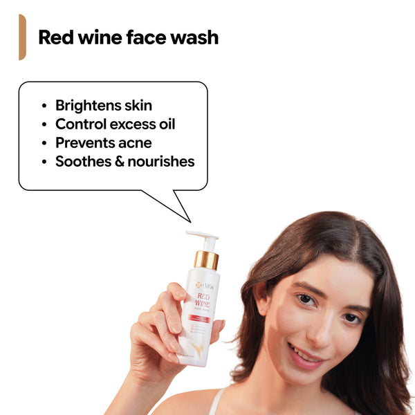 Alfis Beauty Complete Skin Glow Combo | Niacinamide Serum, Red Wine Face Wash, SPF 50 PA++++ Sunscreen & Instant Glowing Face Cream