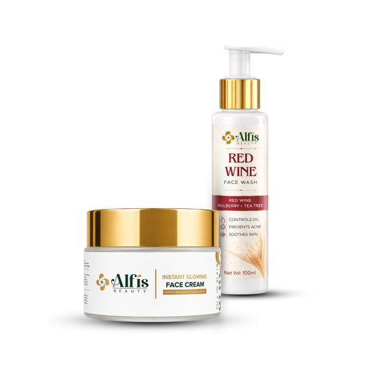 Buy Instant Glow Cream & Facewash Combo | Alfis Beauty