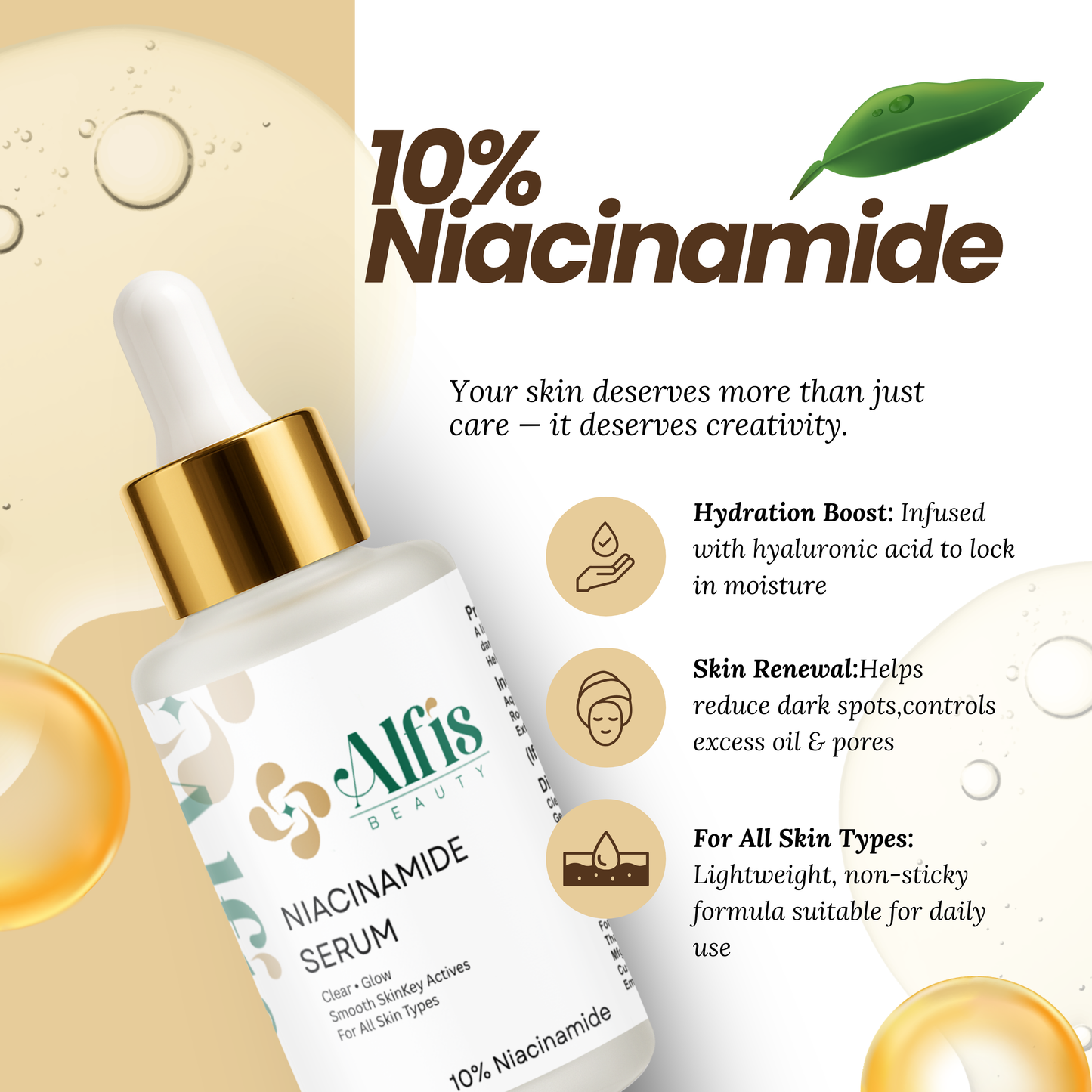 Niacinamide serum with zinc and hyaluronic acid benefits