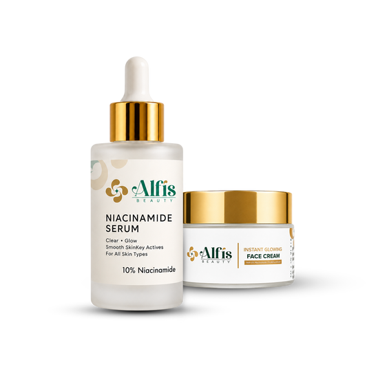 Alfis Beauty | Instant Glowing Cream + 10% Niacinamide Serum Combo