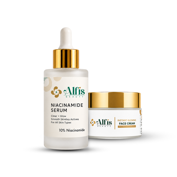Alfis Beauty | Instant Glowing Cream + 10% Niacinamide Serum Combo