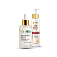 Alfis Beauty | Red Wine Face Wash + 10% Niacinamide Serum Combo
